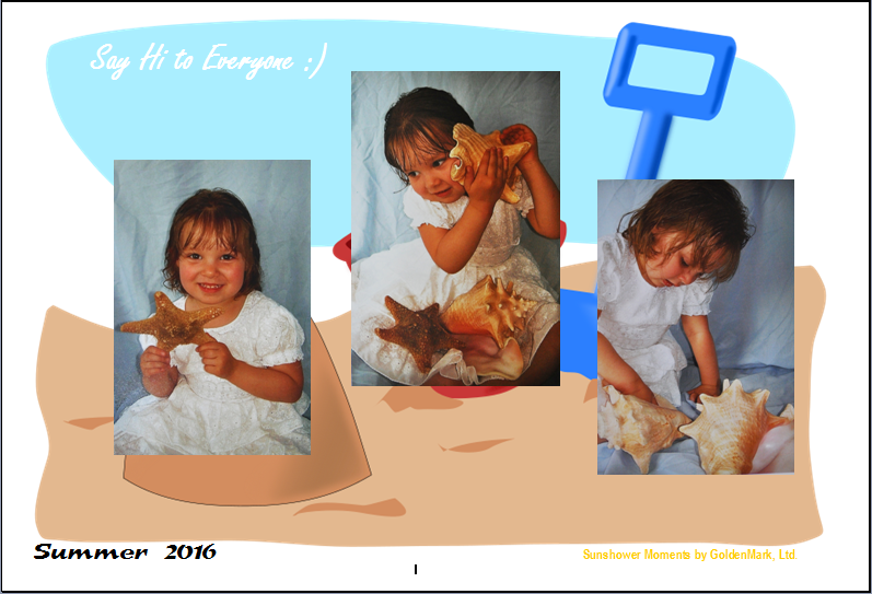 Design 1: Beach/Say Hi To EveryOne